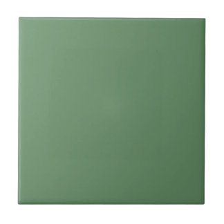 Solid color plain pastel light green Stone Green Ceramic Tile