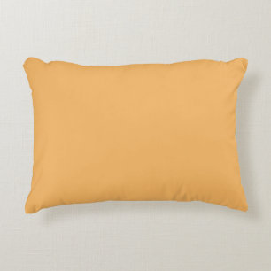 Solid color plain pastel orange topaz accent pillow
