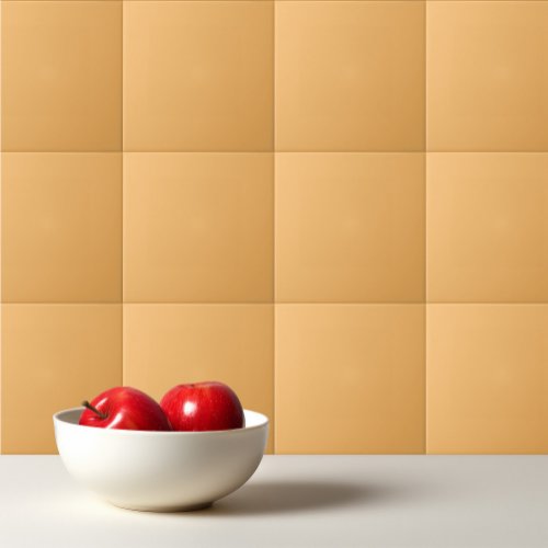 Solid color plain pastel orange topaz ceramic tile