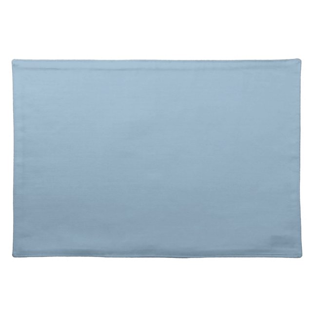 Solid color plain pastel pale blue cloth placemat (Front)