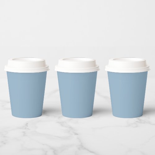 Solid color plain pastel pale blue paper cups