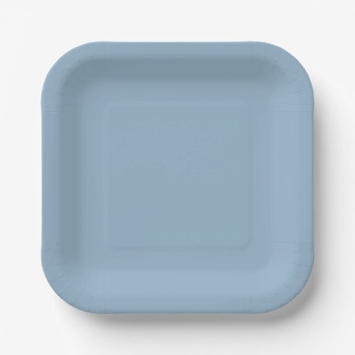 Solid color plain pastel pale blue paper plates