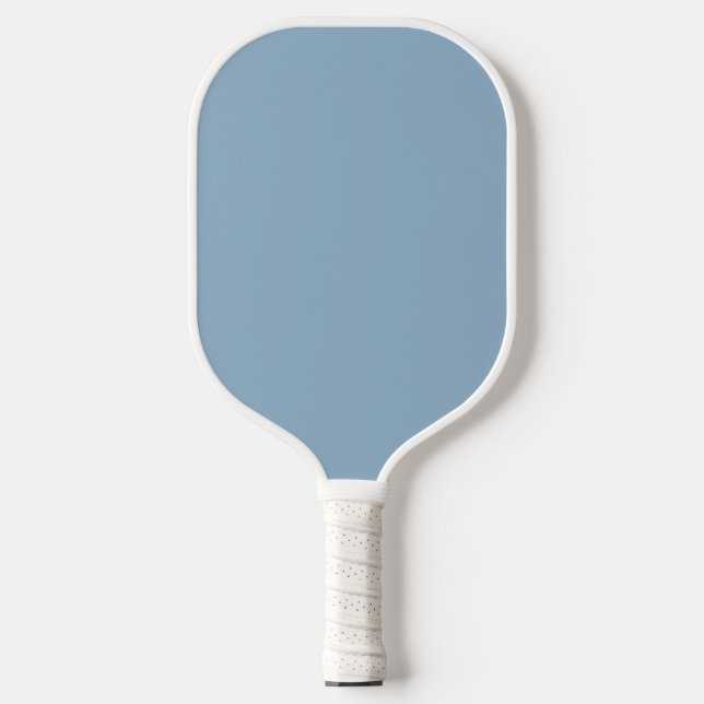 Solid color plain pastel pale blue pickleball paddle (Front)