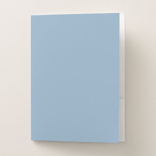 Solid color plain pastel pale blue pocket folder