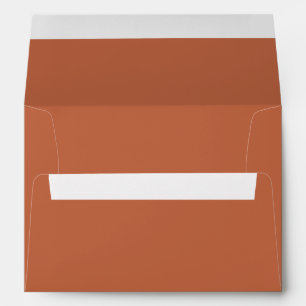 Solid color plain pastel rust orange Envelope