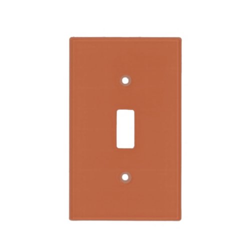  Solid color plain pastel rust orange Light Switch Cover