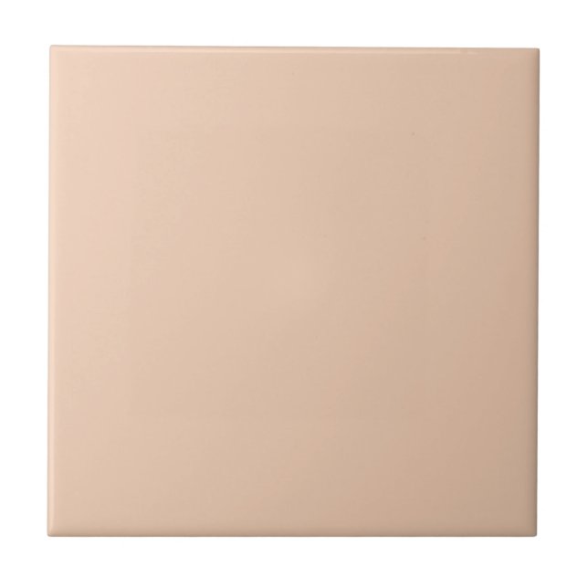 Solid color plain peach beige ceramic tile (Front)
