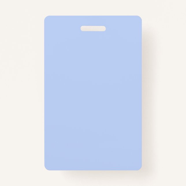 Solid color plain periwinkle light blue badge (Front)
