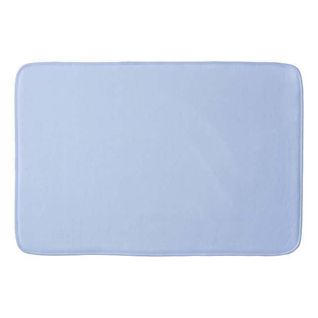 Solid color plain periwinkle light blue bath mat (Front)