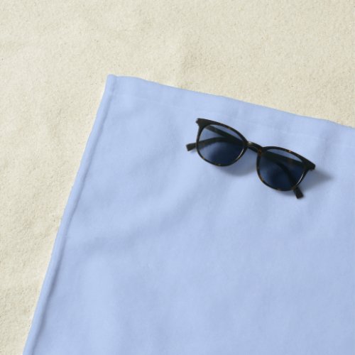 Solid color plain periwinkle light blue beach towel