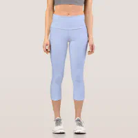 Periwinkle Womens Capri Leggings AOP 