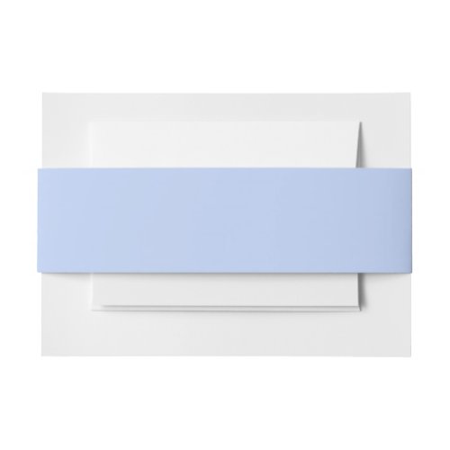 Solid color plain periwinkle light blue invitation belly band