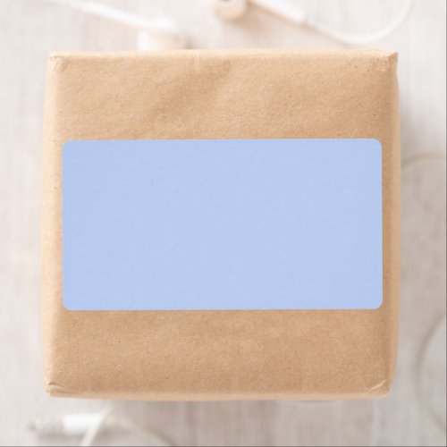 Solid color plain periwinkle light blue label