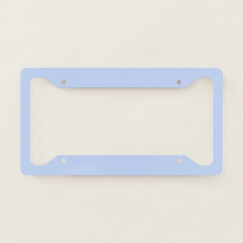 Solid color plain periwinkle light blue license plate frame