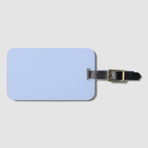 Solid color plain periwinkle light blue luggage tag