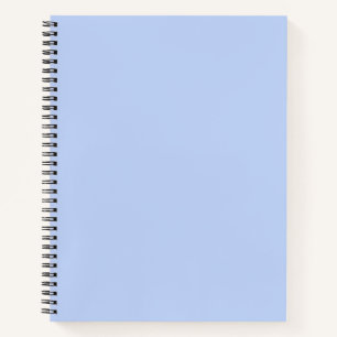 Solid color plain periwinkle light blue notebook