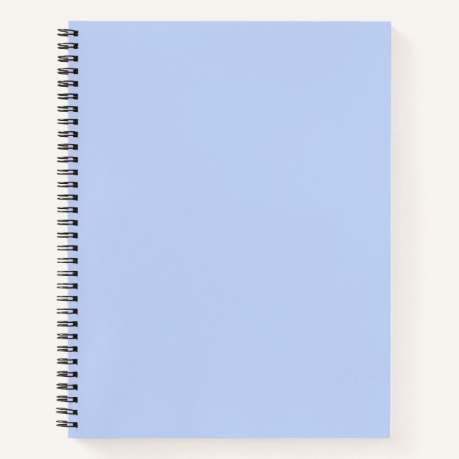 Solid color plain periwinkle light blue notebook (Front)