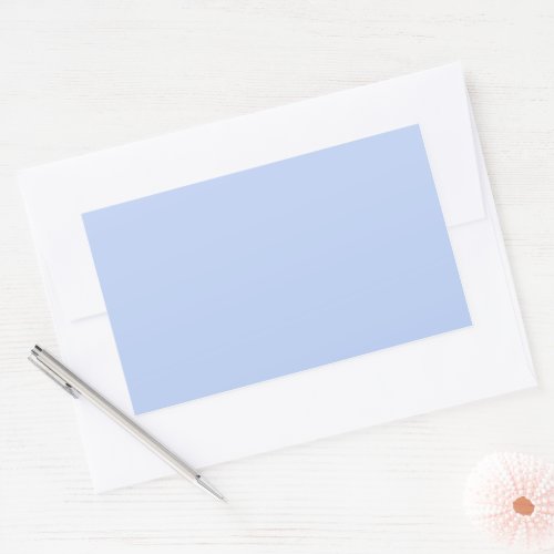 Solid color plain periwinkle light blue rectangular sticker