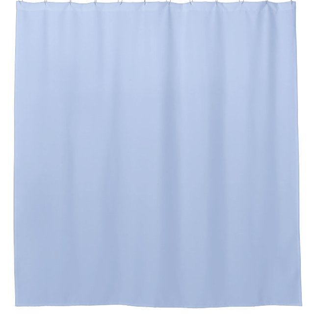 Solid color plain periwinkle light blue shower curtain (Front)