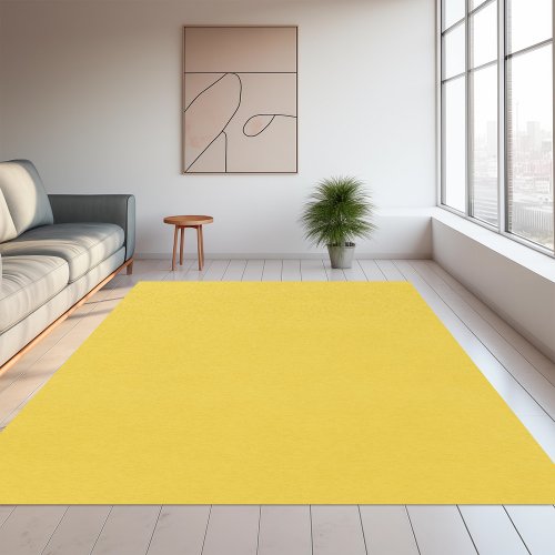 Solid color plain positive bright yellow rug