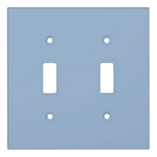 Solid color plain powder blue light switch cover