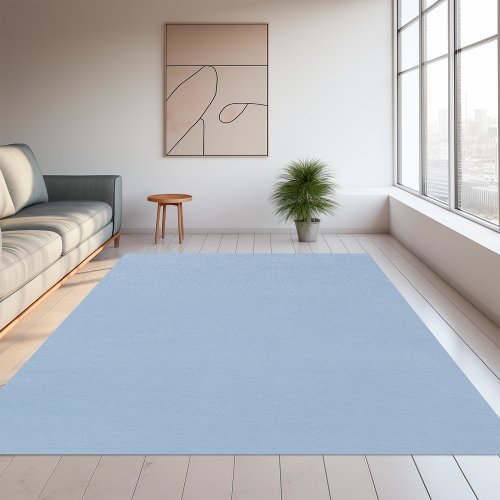 Solid color plain powder blue rug