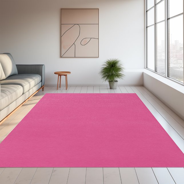 Solid color plain raspberry bright pink rug (Creator Uploaded)