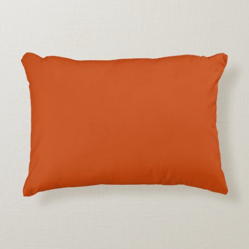 Solid color plain rusty burnt orange accent pillow