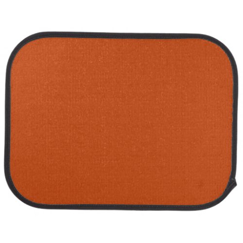 Solid color plain rusty burnt orange car floor mat