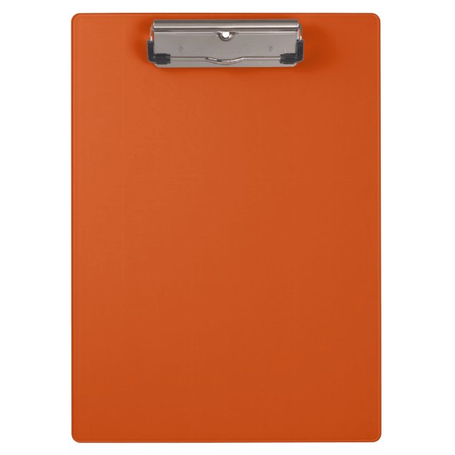 Solid color plain rusty burnt orange clipboard (Front)