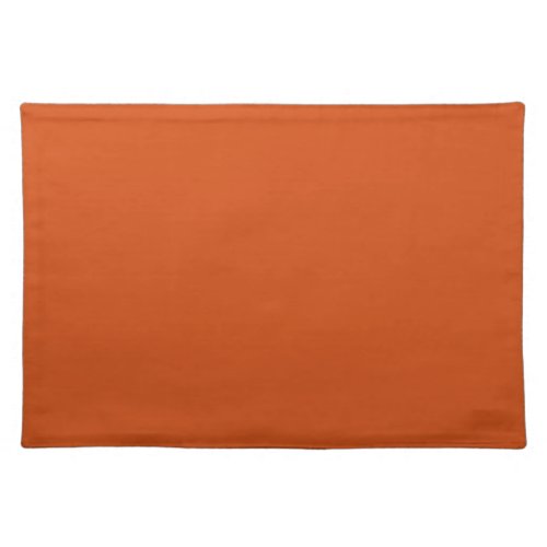 Solid color plain rusty burnt orange cloth placemat