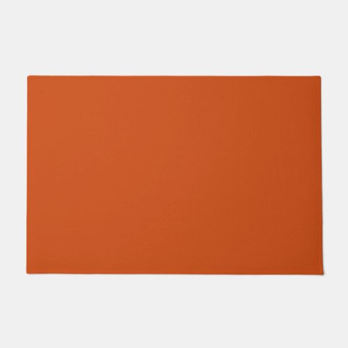 Solid color plain rusty burnt orange doormat