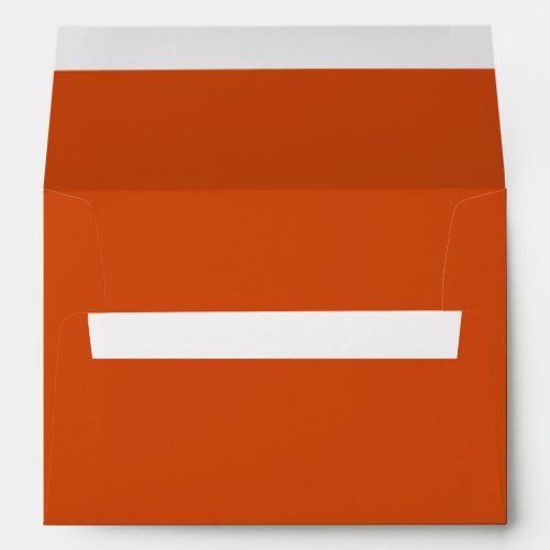 Solid color plain rusty burnt orange envelope