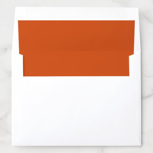 Solid color plain rusty burnt orange envelope liner