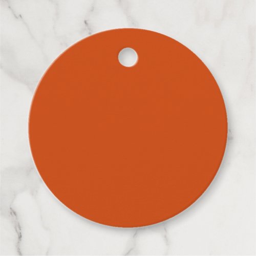 Solid color plain rusty burnt orange favor tags