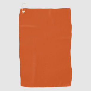 Solid color plain rusty burnt orange golf towel