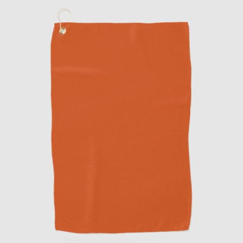 Solid color plain rusty burnt orange golf towel