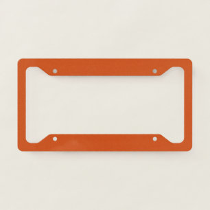 Solid color plain rusty burnt orange license plate frame