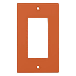 Solid color plain rusty burnt orange light switch cover