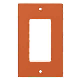 Solid color plain rusty burnt orange light switch cover