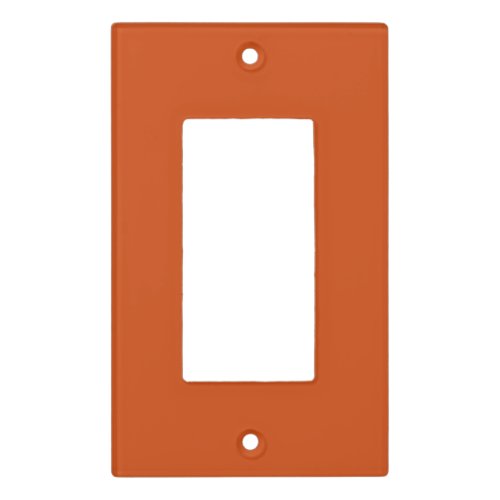 Solid color plain rusty burnt orange light switch cover
