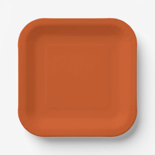 Burnt orange shop paper plates