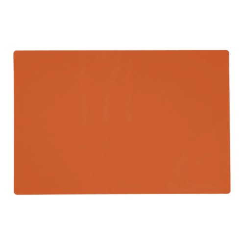 Solid color plain rusty burnt orange placemat