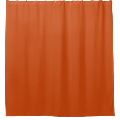 Solid color plain rusty burnt orange shower curtain