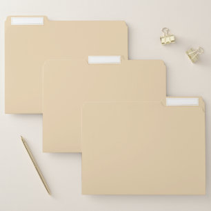 Solid color plain sand beige dutch white file folder