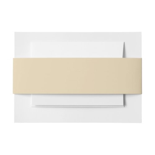 Solid color plain sand beige dutch white invitation belly band