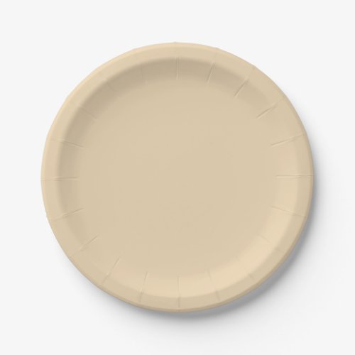 Solid color plain sand beige dutch white paper plates