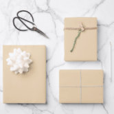Elegant Solid Pastel Bone Beige White Plain Wrapping Paper | Zazzle