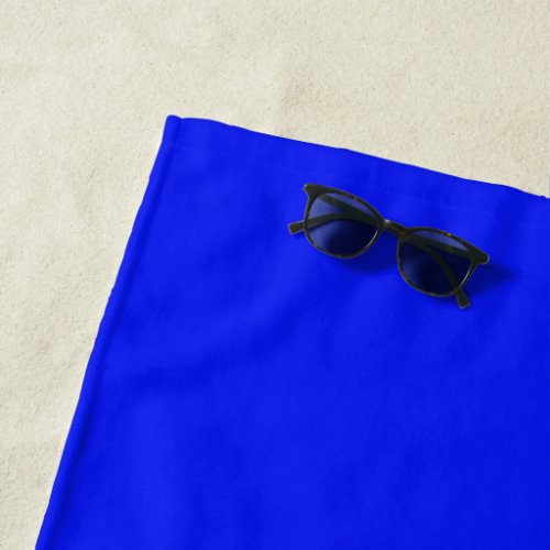 Solid color plain sapphire beach towel
