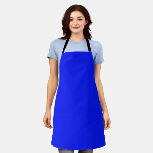 Solid color plain sapphire bright blue apron